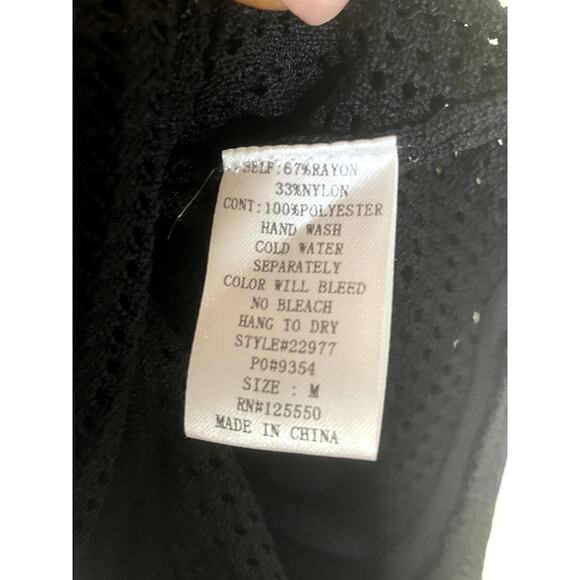 HERA COLLECTION Faye Fringe Midi Dress Black Size Medium M SEXY COCKTAIL PARTY - Picture 9 of 9